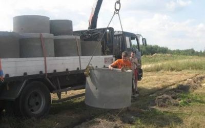 Перевозка бетонных колец и колодцев манипулятором - Ярославль, цены, предложения специалистов