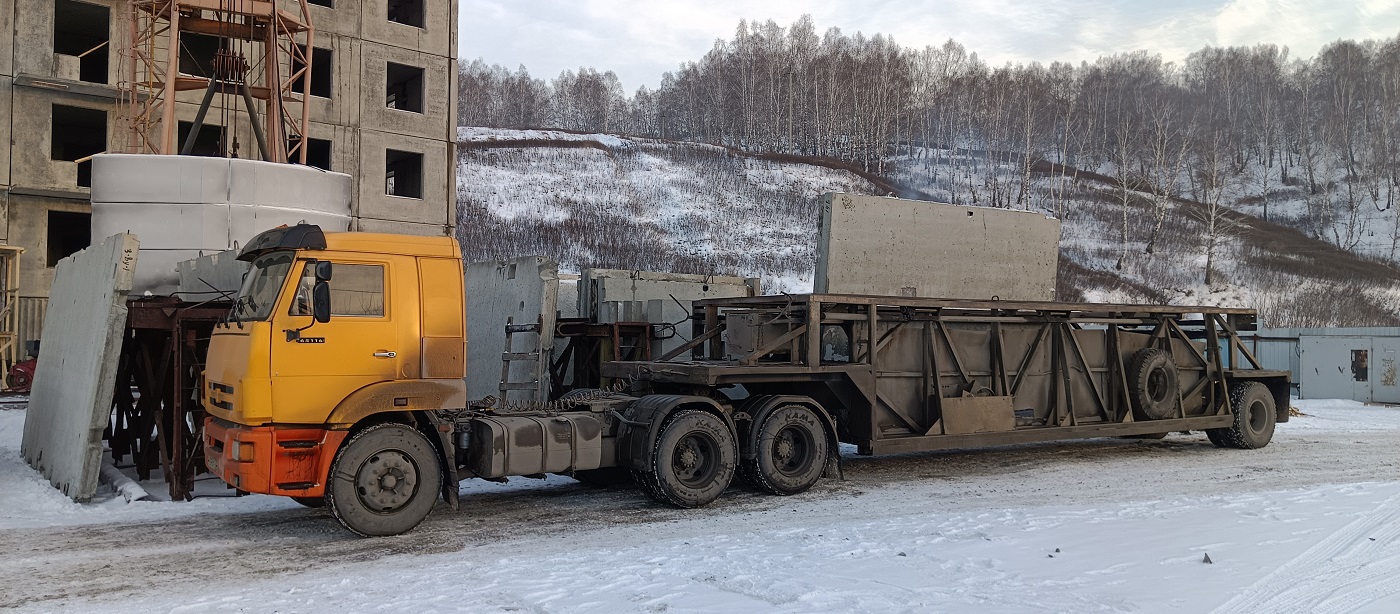 Аренда и услуги панелевозов для перевозки ЖБИ изделий в Рыбинске